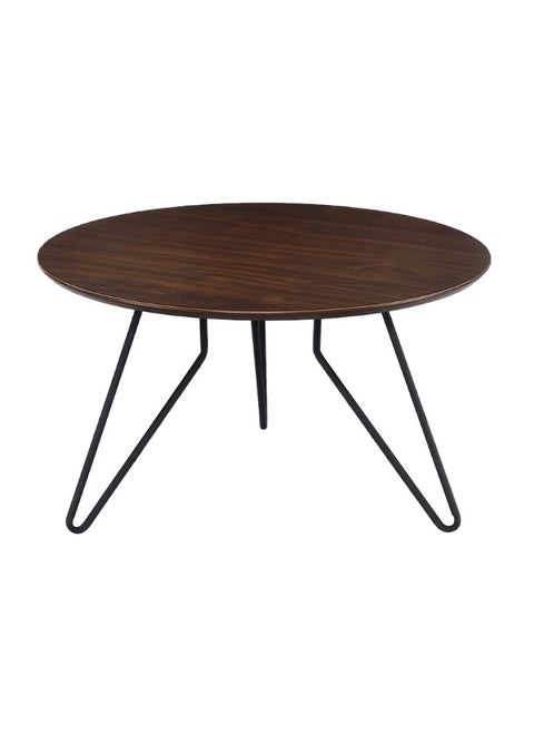 Jace Round Coffee Table Modern Living Room Coffee Table Stylish And Durable Design Sleek Accent Table With Chic Contrast Elegant Home DÃ©cor For Any Space - Walnut And Black