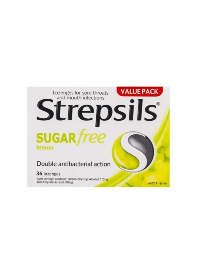 Strepsils Lemon Lozenges - Sugar Free 