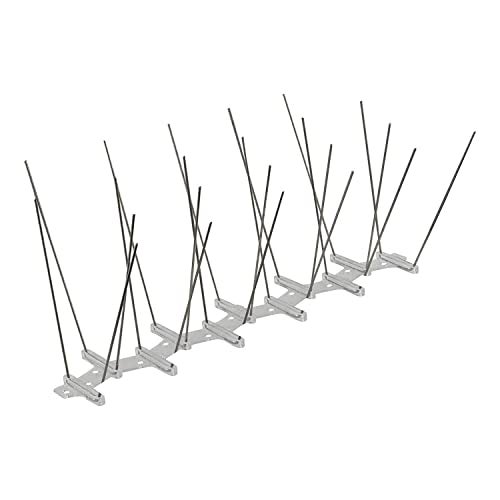 SPIKEZONE - Spikes for Bird & Pigeon Stainless Steel Spikes with Polycarbonate Base, Bird Spikes, Pigeon Control Spikes (10 Pcs Pack) - Image 1