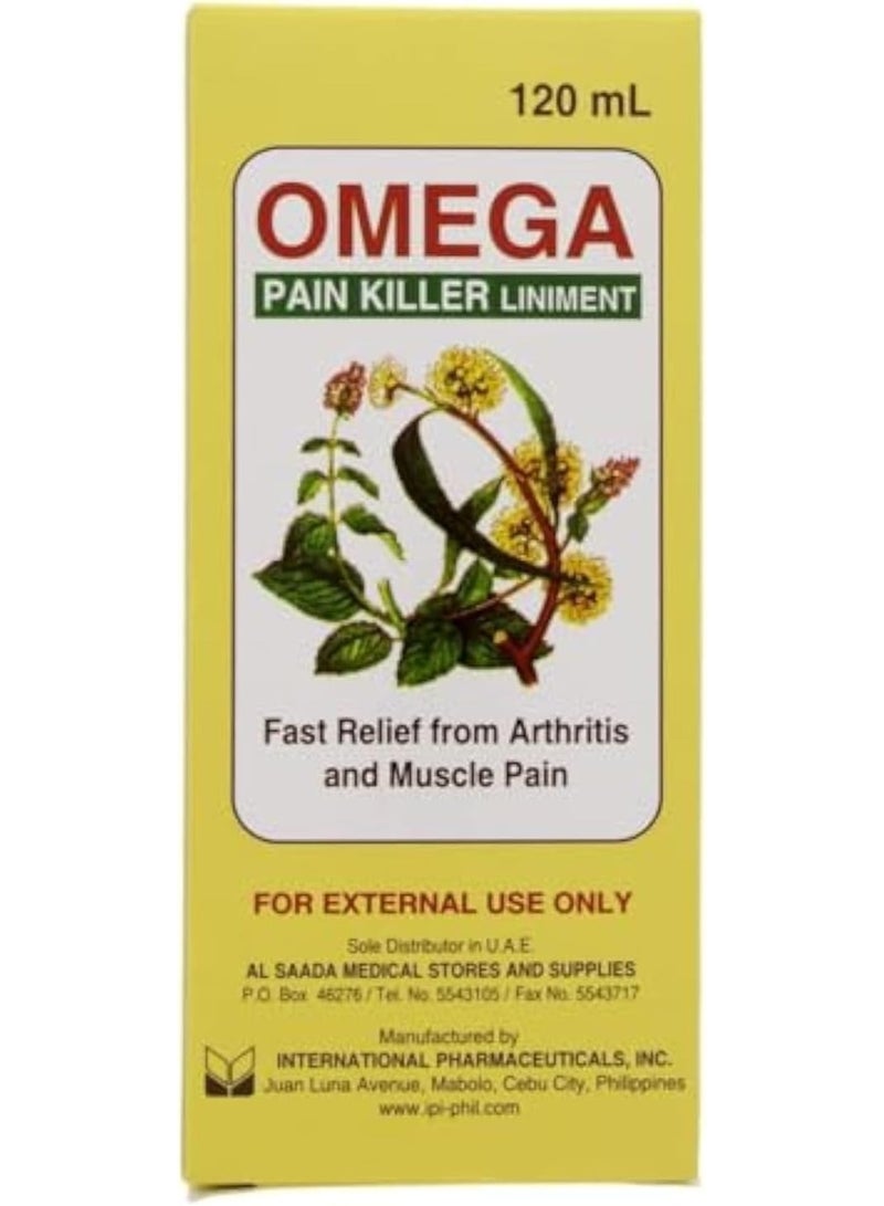 Omega Pain Killer Liniment, 120ml - Image 1
