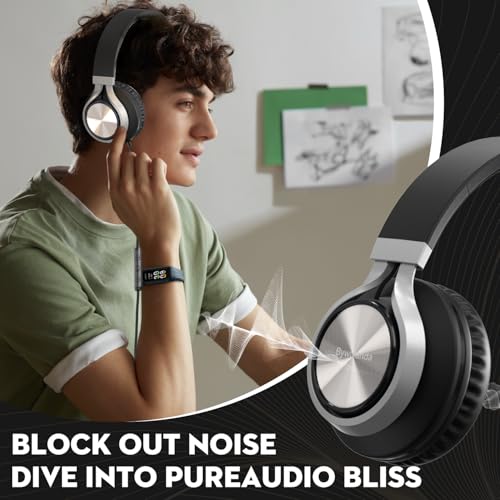 Bywulanda USB C Headphones with Mic and Volume Control Over Ear Stereo Headsets for iPhone 171615 Comfortable Fit Wired Foldable Headphones for Smartphones Chromebook Laptop Tablets TravelBlack - Image 3