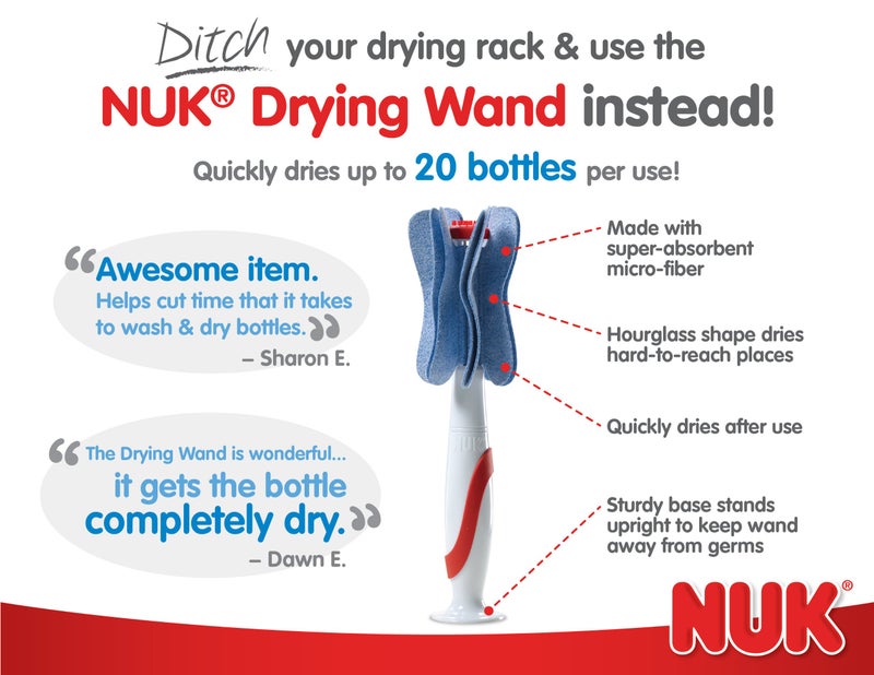 NUK Bottle Drying Wand with Ergonomic Handle - Image 2