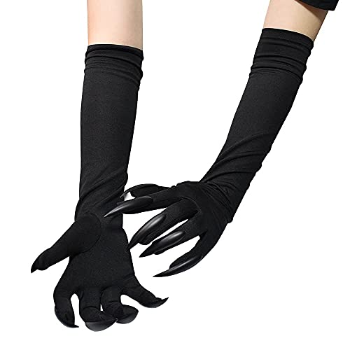 BXT Halloween Costume Paw Gloves Long Fingernails Black Party Gloves Cat Claws Halloween Prop Wolf Claws Glove Cosplay Costume - Image 3