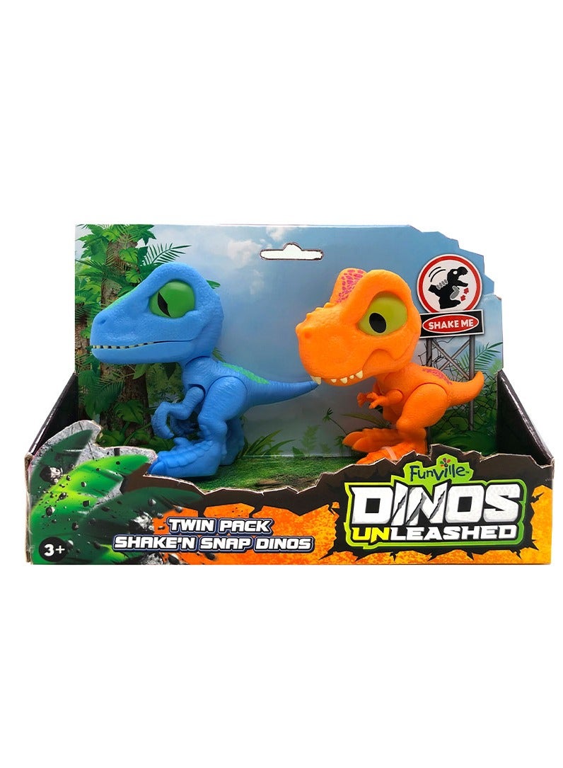 فانفيل عبوة مزدوجة من دمى الديناصورات القابلة للاهتزاز والت فرقعة - Image 1