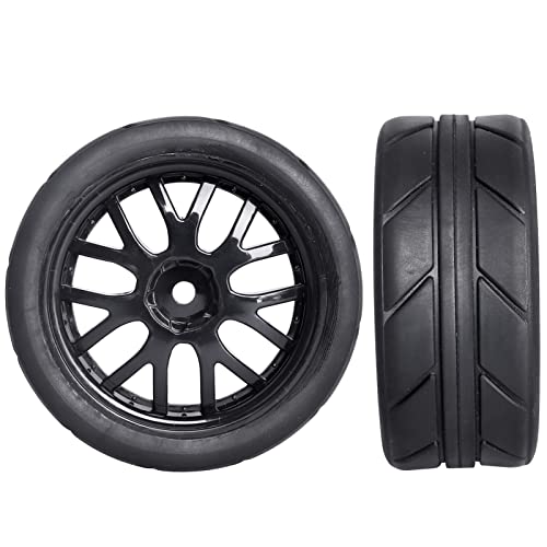 CrazyHobby PreGlued OD 256 12mm Hex Wheels Rims Rubber Tires 26mm for 110 Scale On Road Racing Car Drift RC Touring Car Set of 4 Color C - Image 5