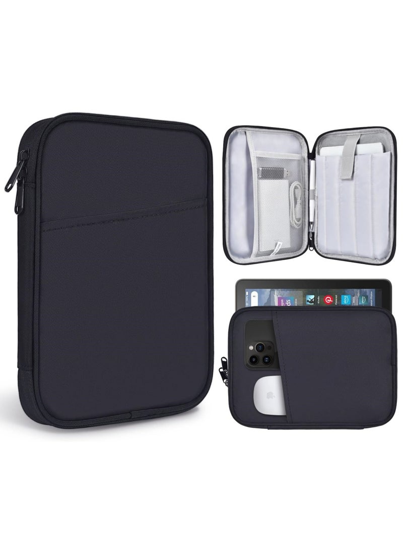 روك بو حقيبة تابلت 8-9 بوصة لجهاز Fire HD 8 / Fire HD 8 Plus 8 بوصة Samsung Galaxy Tab A9 8.7 بوصة / Tab A7 Lite 8.7 بوصة / Tab A 8 بوصة وiPad Mini 6 Mini 78.3 بوصة / iPad Mini 5 4 3 2 1 حقيبة حمل مقاس 7.9 بوصة - Image 1