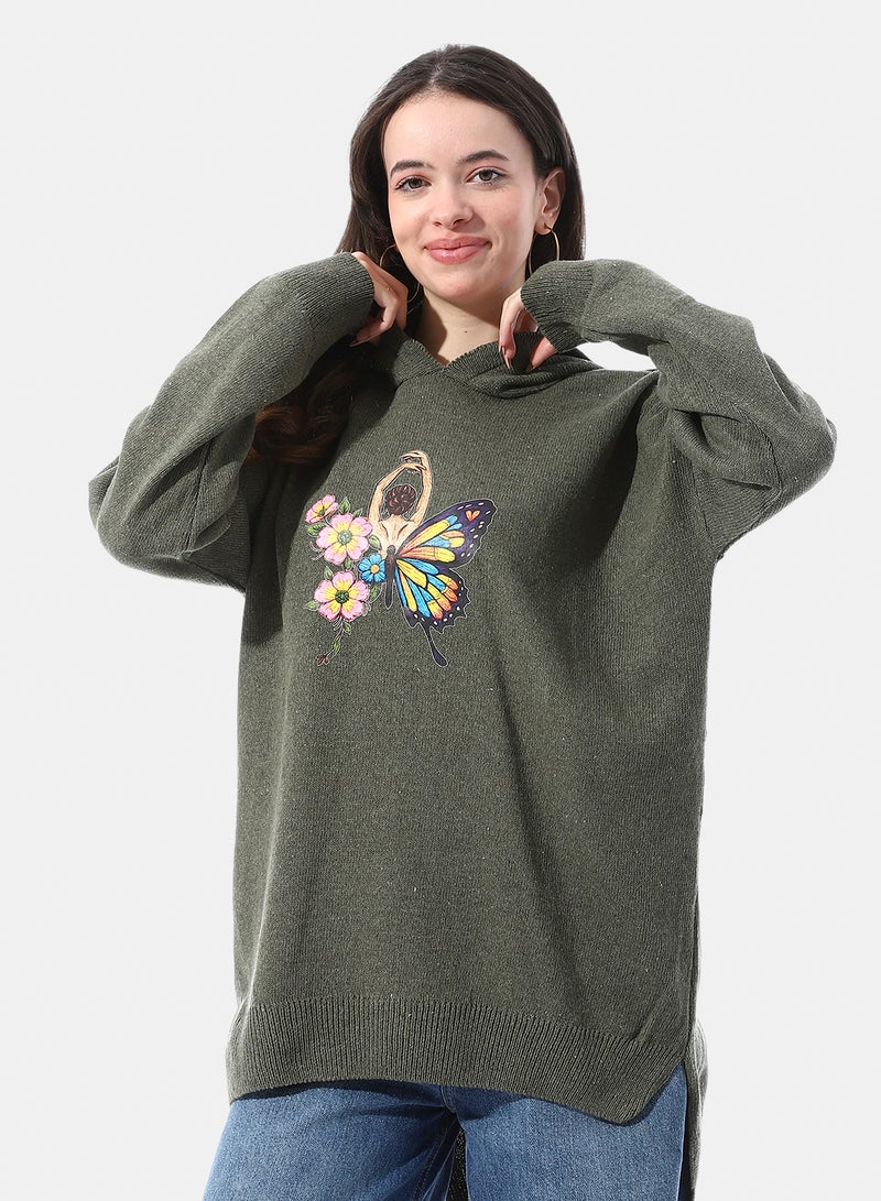 Andora High Low Slip On Hooded Pullover - Image 1