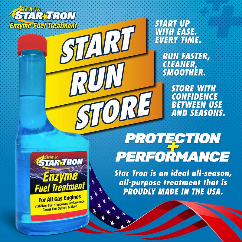 Star Brite Star Tron Enzyme Fuel Treatment - Small Engine Formula - 16 Oz Treats up to 96 Gals, Gas Additive Rejuvenates & Stabilizes Old Gasoline, Cures & Prevents Ethanol Problems, Improves MPG (014316) - Image 1