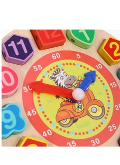 Generic AM ANNA Wooden Teaching Time Clock Toys Shape Sorting Games Learning Number Tools Lacing Beads Education puzzle Toy  - Image 2