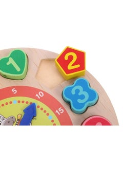Generic AM ANNA Wooden Teaching Time Clock Toys Shape Sorting Games Learning Number Tools Lacing Beads Education puzzle Toy  - Image 4