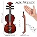 Chalyna 2Piece Mini Violin Model Set Wooden Miniature Violin for Dollhouse Accessory 256 x 098 x 039 Inch - Image 3