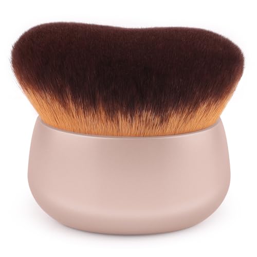 GloréBrochas 75MM Extra Large Self Tanner Kabuki Makeup Brush – Ultra Soft Dense Vegan Bristles for Body Makeup, Bronzer & Foundation–Applies Tanning Mousse, Lotion & Self Tanner–Khaki, Wet & Dry - Image 1