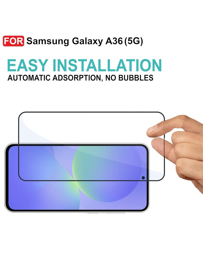 YoYoTech Samsung A36 Screen protector Edge to Edge Full Screen Coverage Anti Scratch Tempered Glass Film for Samsung Galaxy A36 5G(2025) 6.7 Inch.  - Image 5