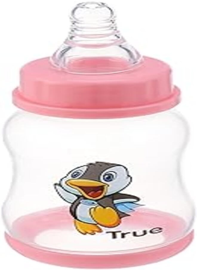 Generic - True Standard Penguin Printed Feeding Bottle, Pink - 125 ml - Image 1
