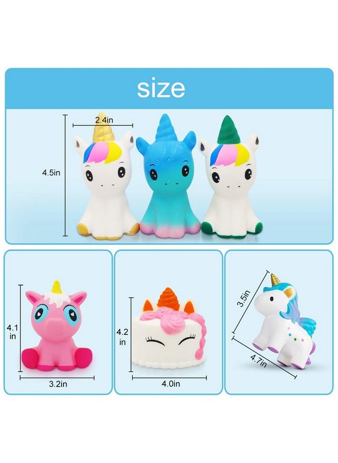POKONBOY - Unicorn Squishy Jumbo Squishies- 6 Pack Narwhal Squishy Unicorn Cake Scented Squishies Pack Slow Rising Squishies Stress Reliever Toys For Girls And Boys Unicorn Party Favors - Image 1