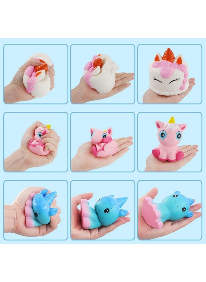 POKONBOY - Unicorn Squishy Jumbo Squishies- 6 Pack Narwhal Squishy Unicorn Cake Scented Squishies Pack Slow Rising Squishies Stress Reliever Toys For Girls And Boys Unicorn Party Favors - Image 1