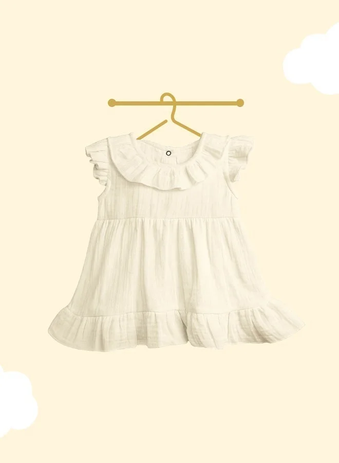 لؤي فستان LUAY أخضر من الكتان للبنات الصغيرات، مزين بكشكش، فستان لطيف وعصري لفصل الصيف للأطفال.