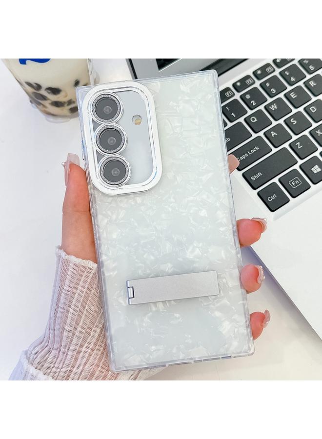 اس-توب جراب لهاتف Samsung Galaxy S25+ 5G، جراب هاتف TPU قابل للطي مع غشاء عدسة، مطلي بطبقة لامعة - Image 1