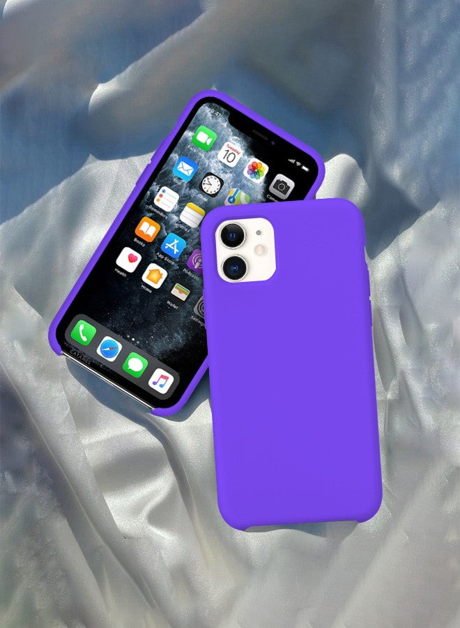 CATANES [for iPhone 11] Silicone Case Shockproof Protective Case Anti Scratch Smooth Case Cover/Purple - Image 1