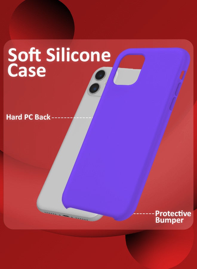 CATANES [for iPhone 11] Silicone Case Shockproof Protective Case Anti Scratch Smooth Case Cover/Purple - Image 2