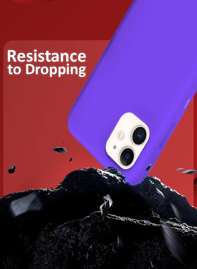 CATANES [for iPhone 11] Silicone Case Shockproof Protective Case Anti Scratch Smooth Case Cover/Purple - Image 3