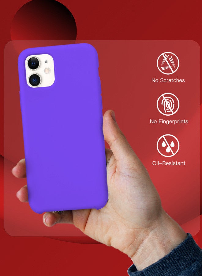 CATANES [for iPhone 11] Silicone Case Shockproof Protective Case Anti Scratch Smooth Case Cover/Purple - Image 5