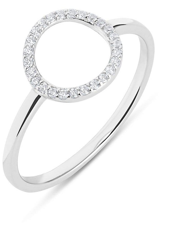 Milla Dainty Rings For Women - Gold Stacking Rings or Silver Stackable Rings - Open Circle Rings & Chain Rings for Women (Open Circle - Sterling Silver, Size 9) - Image 1
