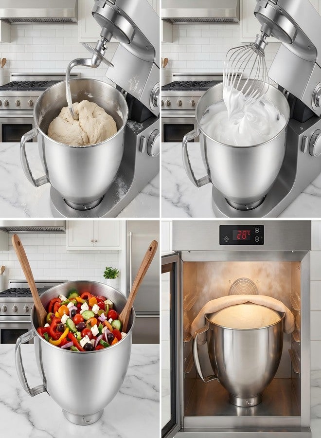 KCKHFA Stainless Steel Mixer Bowl Fit for KitchenAid Artisan&Classic Series 4.5-5 QT Tilt-Head Stand Mixer, Mixing Bowl with Comfortable Handle - Image 4