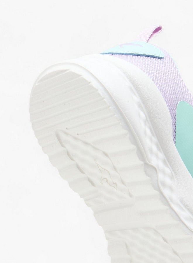 كانغاروس حذاء رياضي للبنات بأربطة لاصقة وتصميم ملون - Image 5