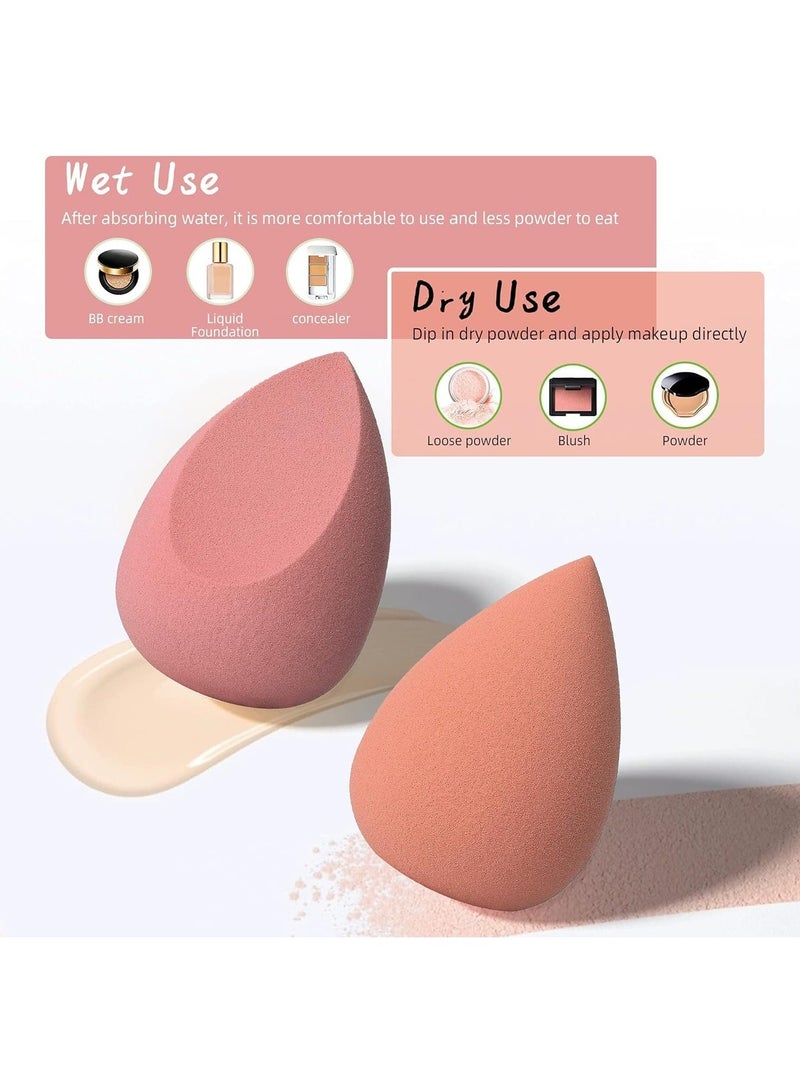 Lukadah Makeup Sponge Set, Makeup Blender Sponges with Storage Box, Foundation Blending Beauty Blender - Flawless for Liquid Creams and Powders, Beauty Cosmetic Blender, Makeup Puff | 4 Pcs - Image 2