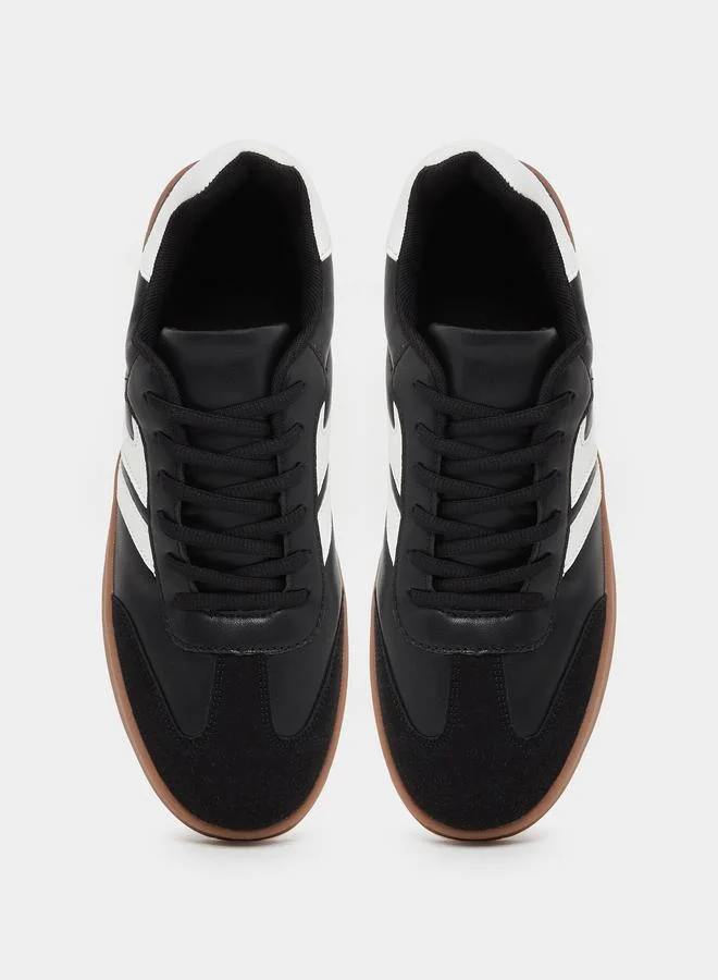 Styli Styli Men Color Block Lace Up Gum Sole Sneakers