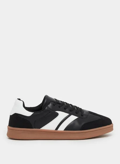 Styli Active Men Color Block Lace Up Gum Sole Sneakers