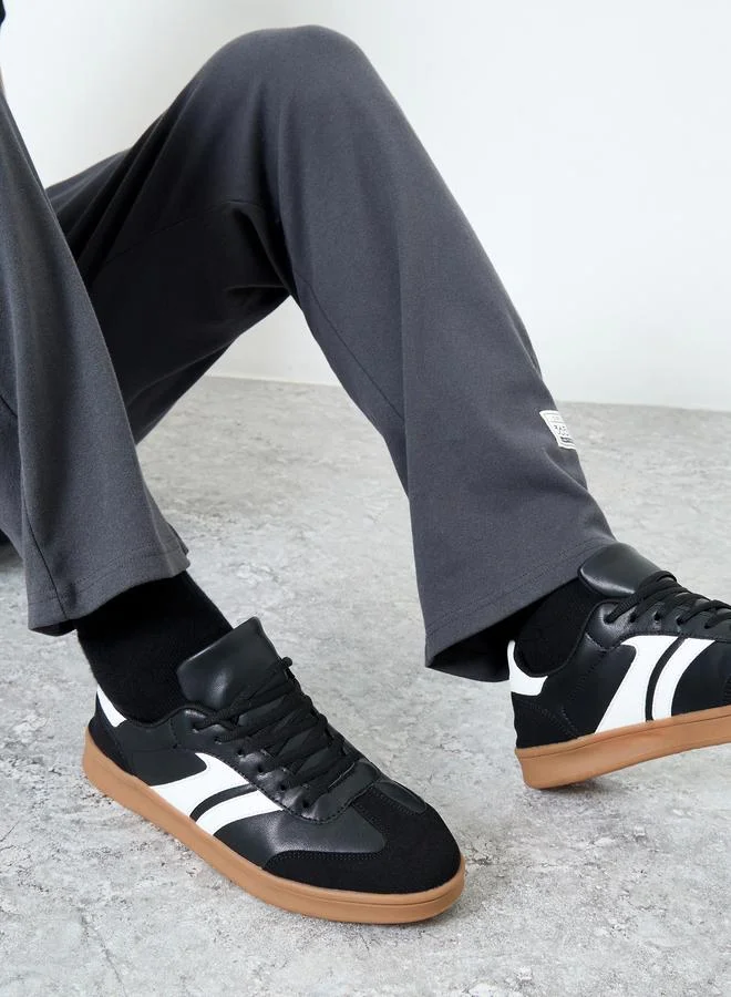 Styli Active Men Color Block Lace Up Gum Sole Sneakers