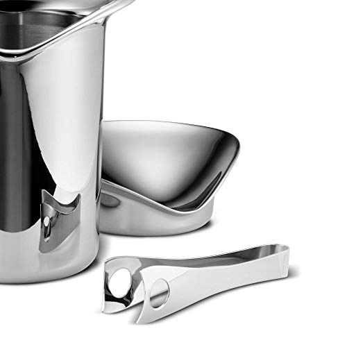 Georg Jensen دلو ثلج من الفولاذ المقاوم للصدأ مع ملقط من جورج جنسن - Image 5