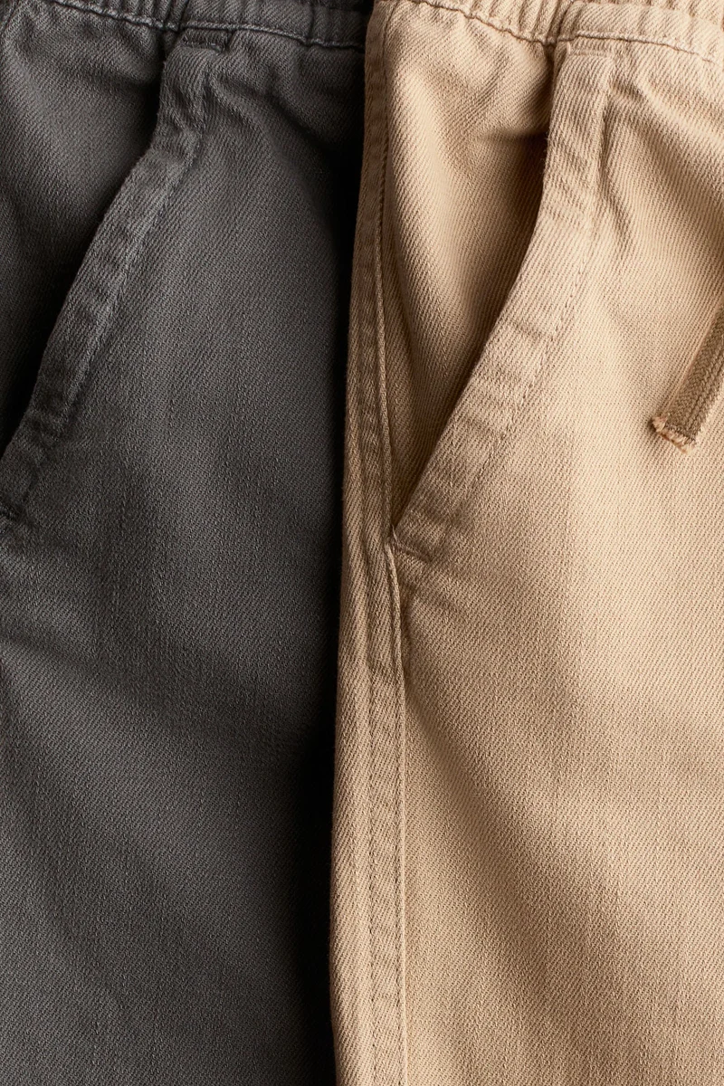 اتش اند ام بنطلون رياضي من قطن التويل - عبوة من قطعتين