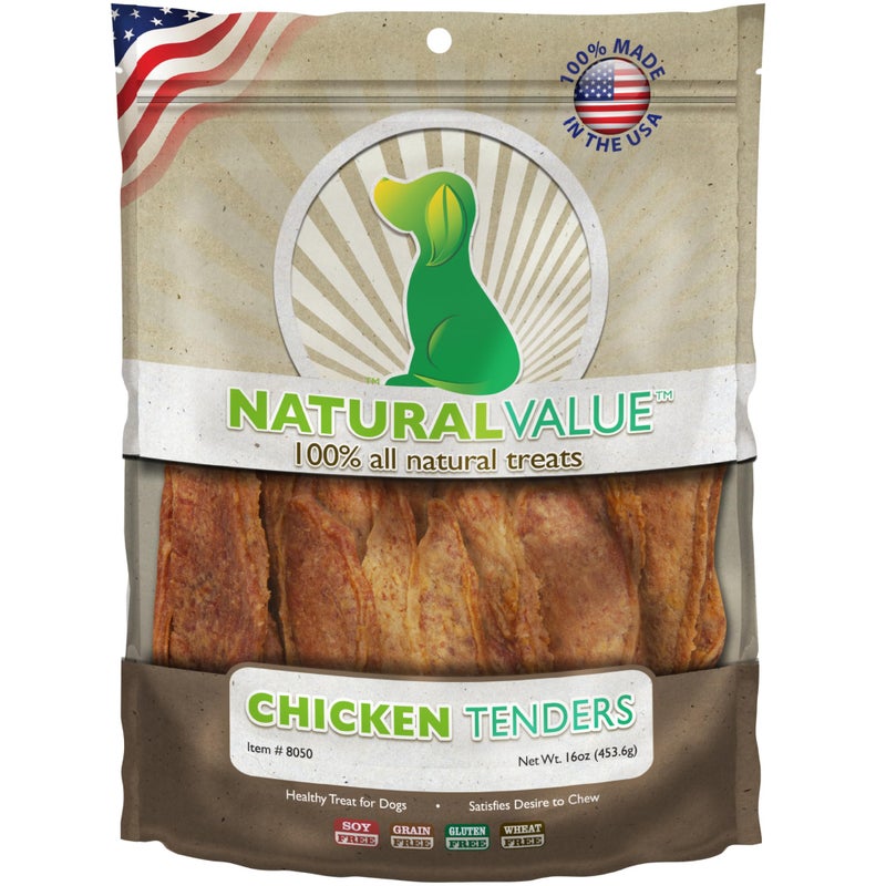 Loving Pets Natural Value All Natural Soft Chew Chicken Tenders Dog Treat, 14-Ounce - Image 1