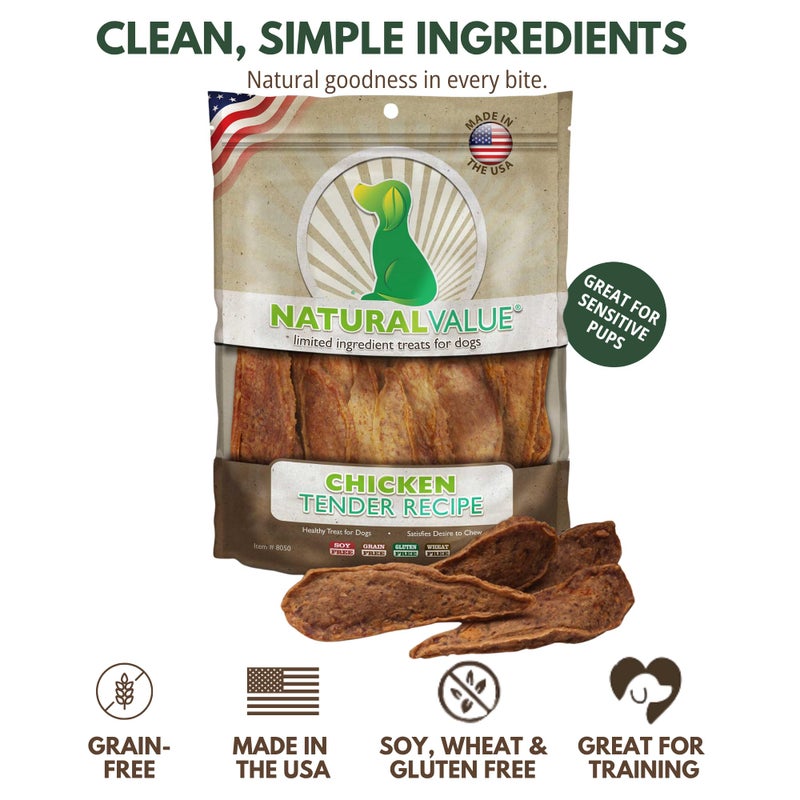 Loving Pets Natural Value All Natural Soft Chew Chicken Tenders Dog Treat, 14-Ounce - Image 2