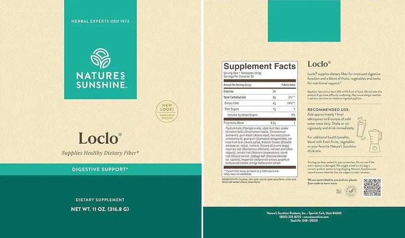 Nature's Sunshine Loclo Dietary Supplement - 11 oz Powder for Digestive Support - Image 3