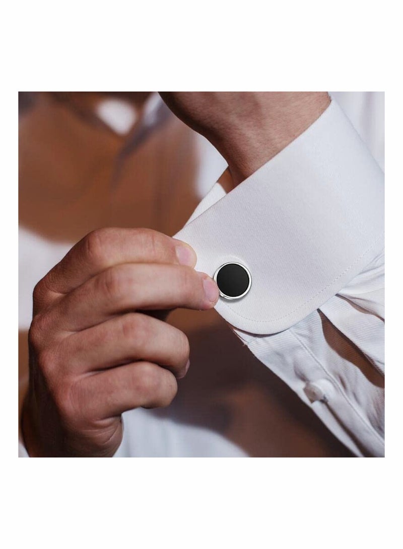 KASTWAVE 4 Pairs Cufflinks for Men Set Unique Cuff Links Mens Business Groom Gifts - Image 5