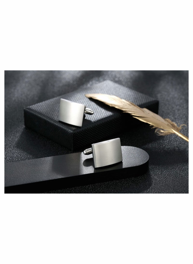 KASTWAVE 4 Pairs Cufflinks for Men Set Unique Cuff Links Mens Business Groom Gifts - Image 4