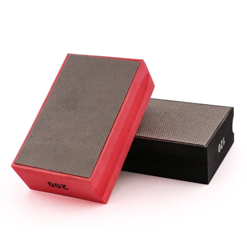 BSRTTOOL Electroplated Diamond Hand Polishing Pads 60-400 Grit Sanding Tile Stone Marble Concrete Wet Dry¡­ ((200Grit+120Grit)) - Image 2