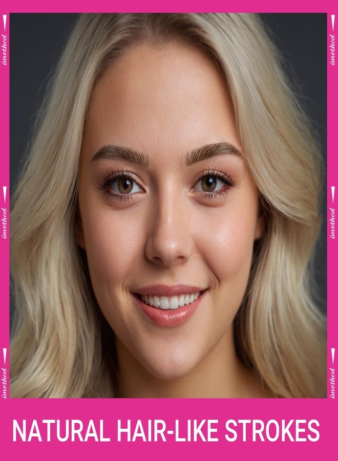 iMethod Eyebrow Pen - Eyebrow Pencil Magic 2-in-1 Eye Brow Pencils for Women with 4-Fork-Tip and Precise Brush-Tip Create Natural Hair-Like Brows, Last All Day, Microblading Eyebrow Pen, Light Brown - Image 3