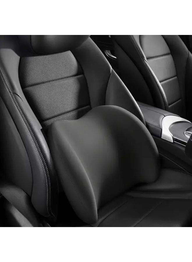 Gray Lumbar Support Cushion for Car Office Bed with Back Pain Relief - Image 1