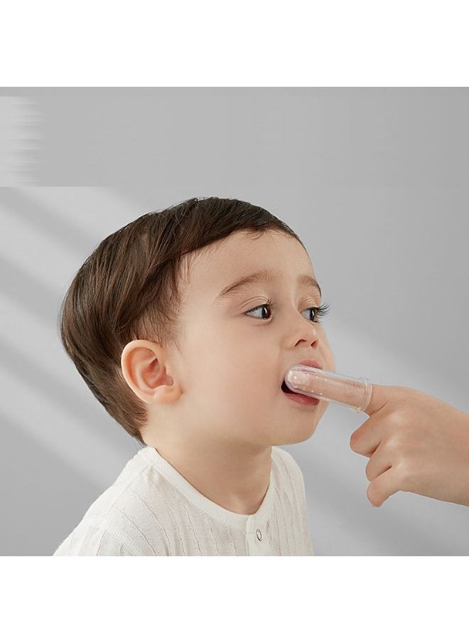 Be a better mom - 2Pcs Baby Silicone Toothbrush Set Soft Finger Baby Training Toothbrush Cleaner Kit For Newborn Baby 3 Months+ Teeth Silicone Toothbrush - Image 1