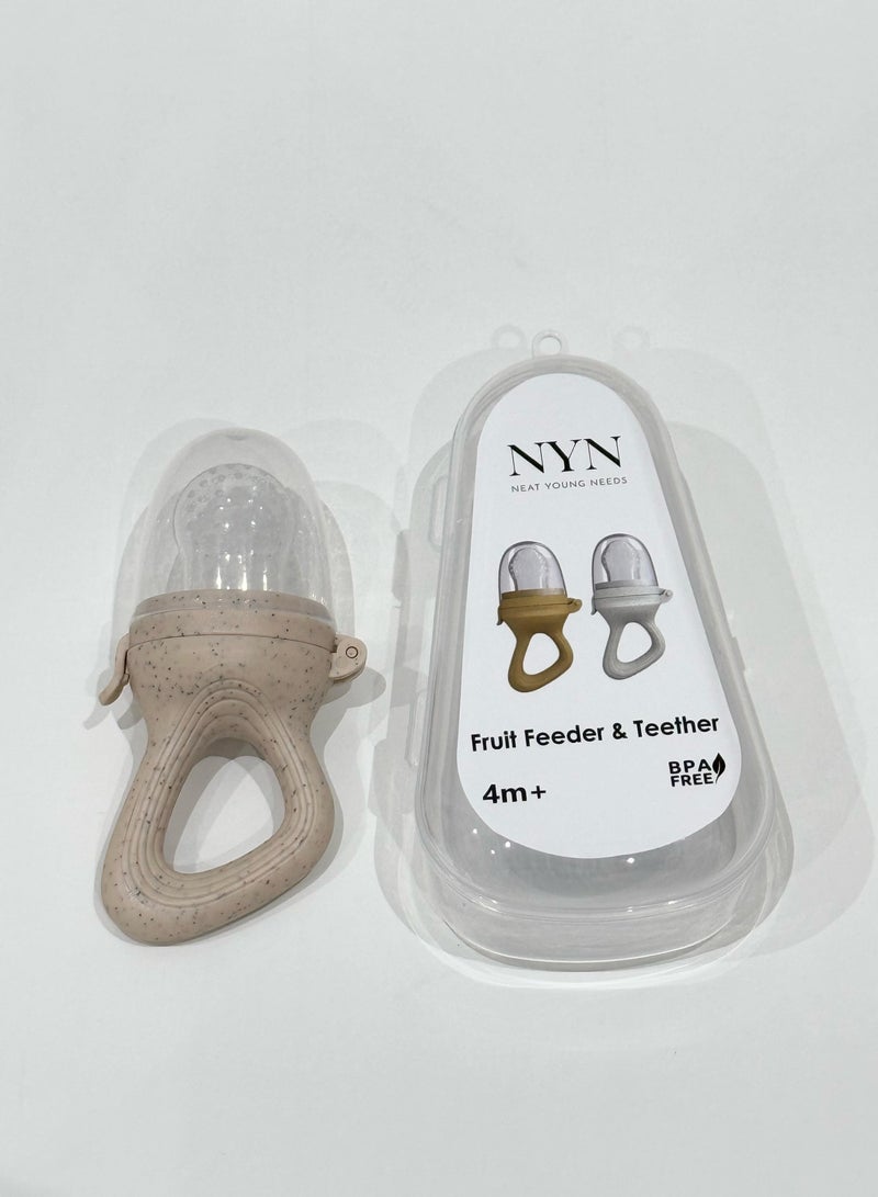 NEAT YOUNG NEEDS NYN Fruit Pacifier Feeder and Teether Beige - Image 3
