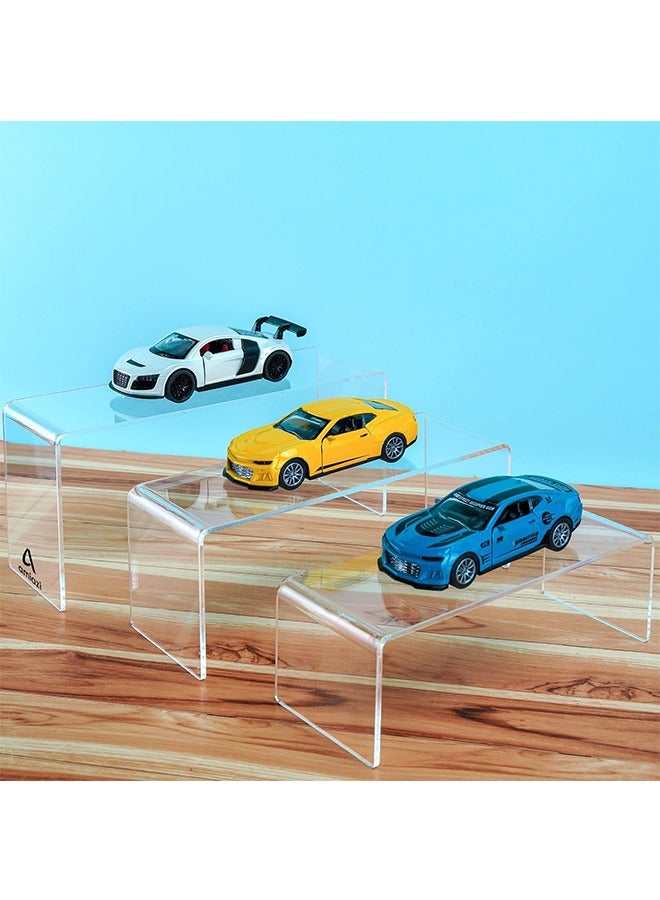 6 pcs Clear Acrylic Showcase Display Risers Dessert and Cupcake Stand Risers for party event shoe Riser Display Organizer Cosmetics Display Riser - Image 3