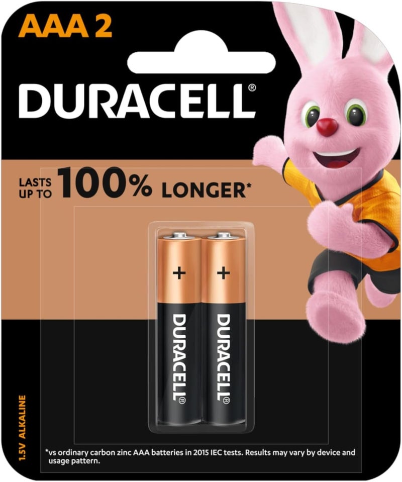 Duracell AAA Alkaline Batteries - 2 Pack (1.5V) - Image 1
