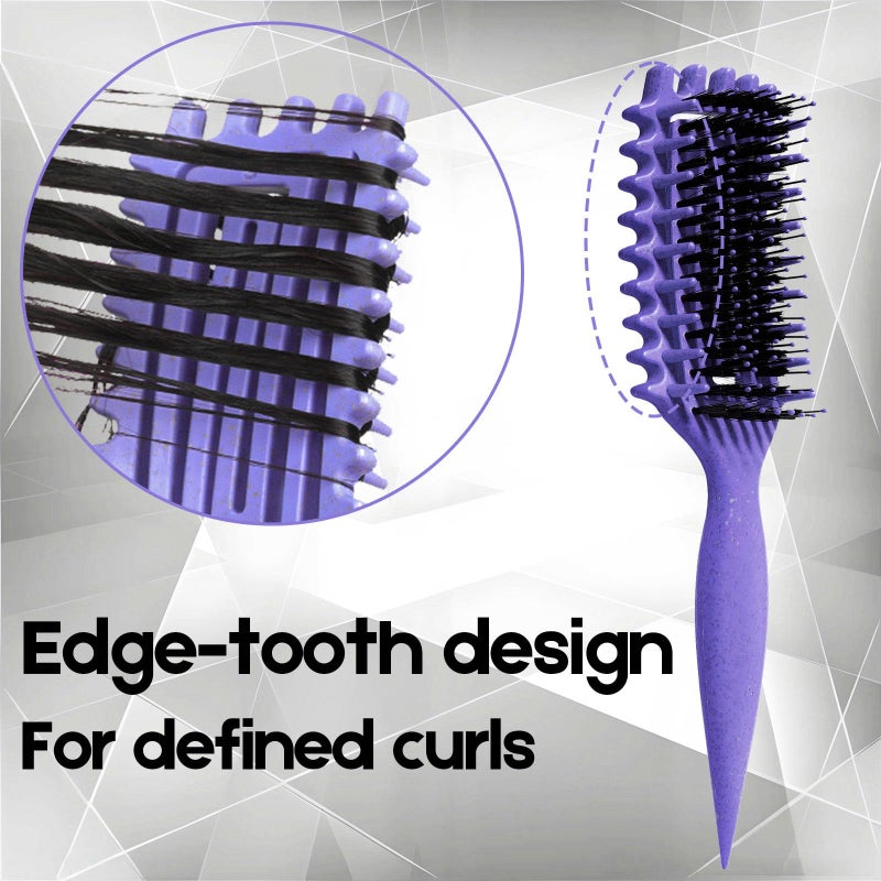 MMBVSZ Curly Hair Brush Candybrush Curl Defining Brush for Detangling Shaping and Defining Curls for Women, Men, Wet & Dry Hair (Purple Pink) - Image 3