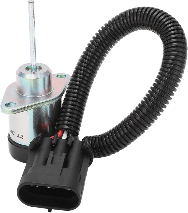 Engine Fuel Shut Off Solenoid Valve Flameout Tool - 12V DC - Replaces OEM 6691498 - Compatible with Kubota 1G925 60011 and 1503ES 12A5UC4S - Aluminum Alloy and ABS - Image 5