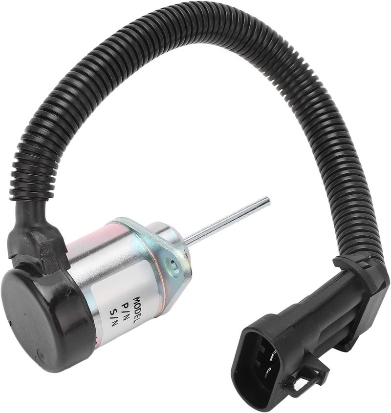Engine Fuel Shut Off Solenoid Valve Flameout Tool - 12V DC - Replaces OEM 6691498 - Compatible with Kubota 1G925 60011 and 1503ES 12A5UC4S - Aluminum Alloy and ABS - Image 2